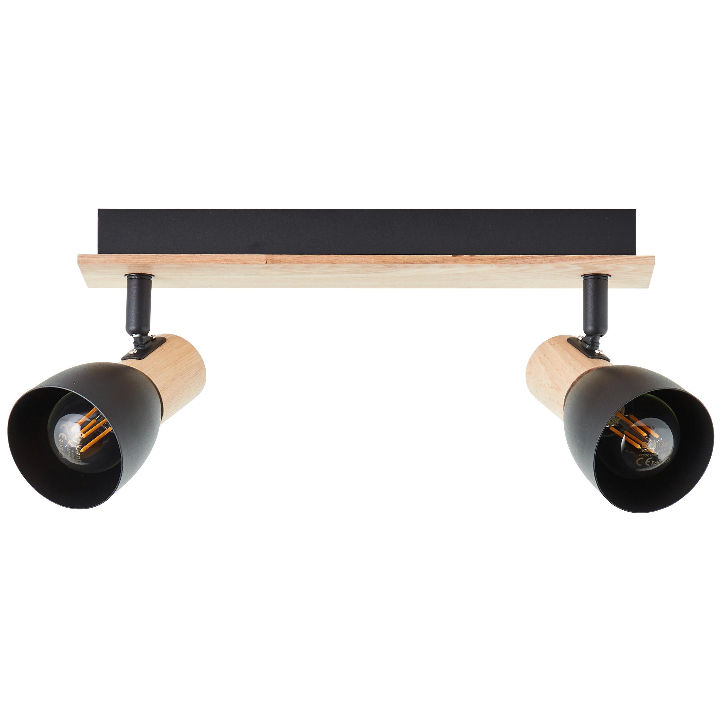 Strahler 99711/76 Daintree - Schwarz/Naturfarben, Basics, Holz/Metall (30/7cm) - Brilliant