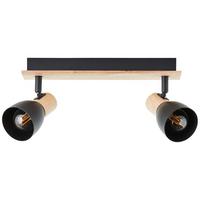 Strahler 99711/76 Daintree - Schwarz/Naturfarben, Basics, Holz/Metall (30/7cm) - Brilliant