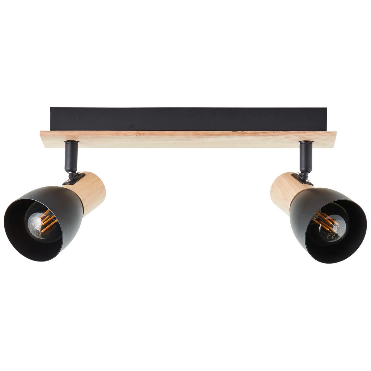 Strahler 99711/76 Daintree - Schwarz/Naturfarben, Basics, Holz/Metall (30/7cm) - Brilliant