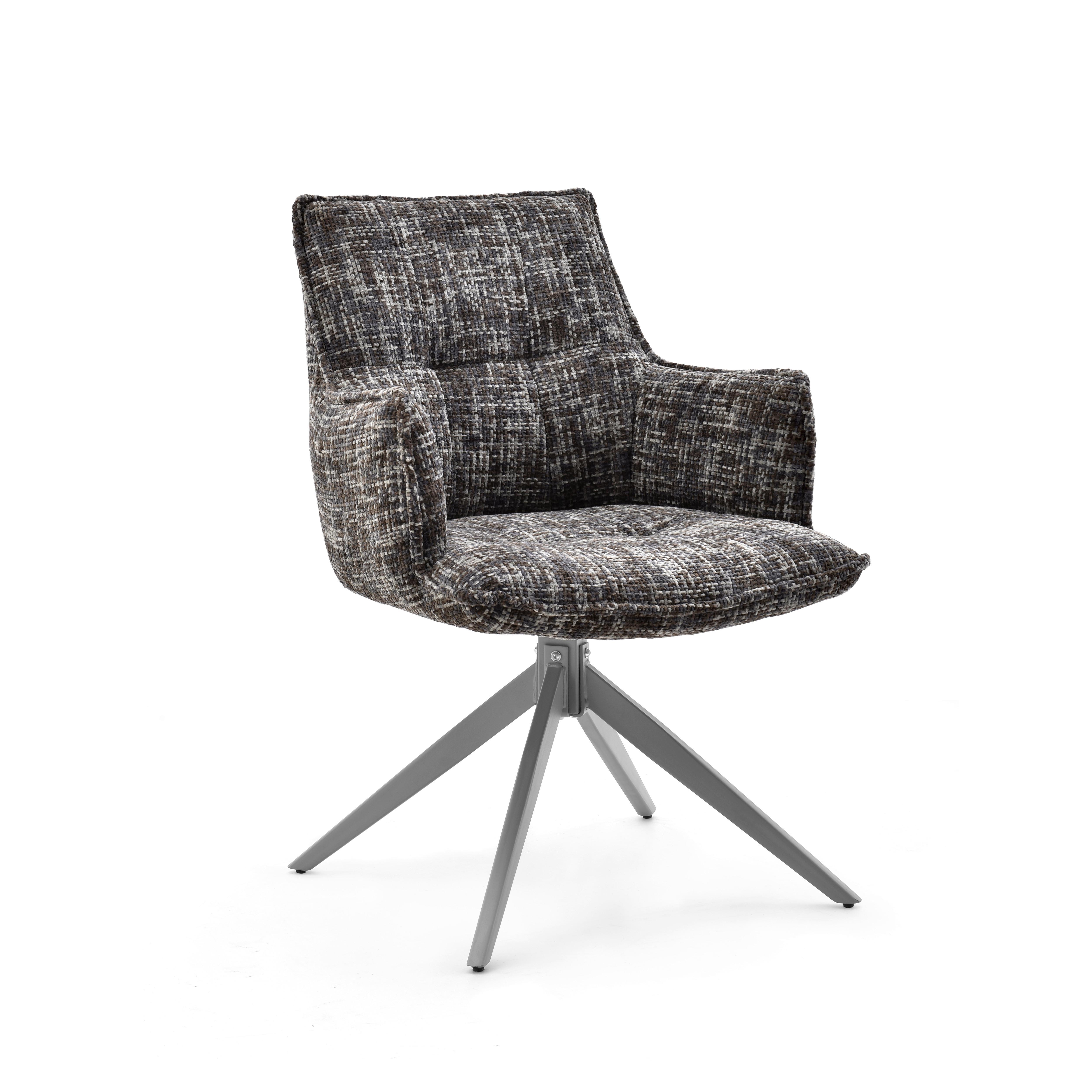 ARMLEHNSTUHL Tavaro Grau B: 59cm - Grau, MODERN, Textil/Metall (59/85/63cm) - MID.YOU