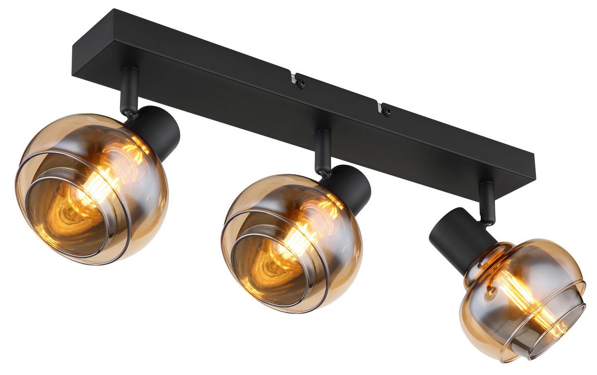 Strahler 54309-3b - Schwarz, Basics, Glas/Metall (41/10,5/13,5cm) - Globo