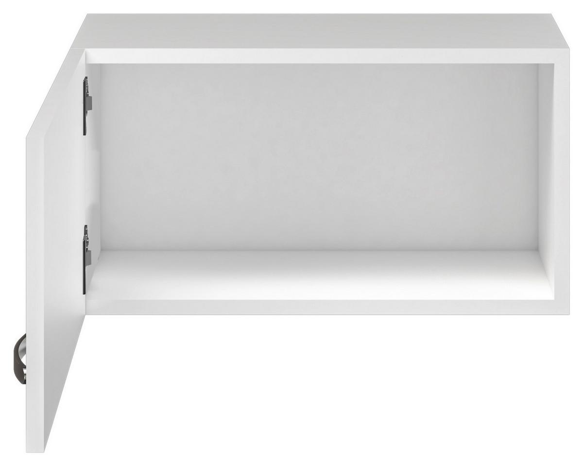 Felsőszekrény Alba - magasfényű fehér/fehér, Modern, faalapú anyag (60/32/32cm)
