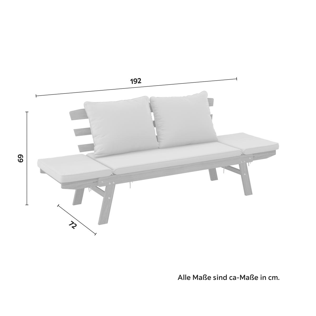 ZAHRADNÍ LAVICE MALLORCA 1 - přírodní barvy, Natur, dřevo/vlnitá lepenka (192/69/72cm) - Mömax
