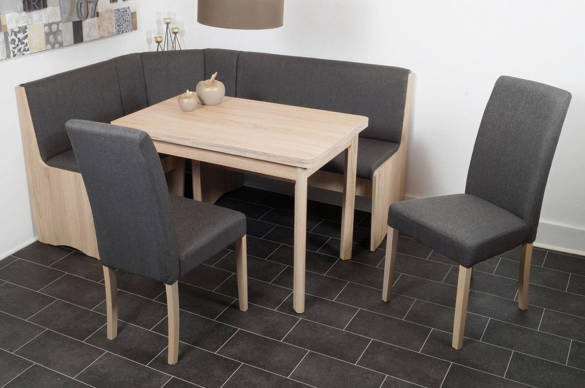 Eckbankgruppe Duisburg Peduso Artemis Anthr./eiche D.b:165cm - Anthrazit/Sonoma Eiche, KONVENTIONELL, Holz/Holzwerkstoff (165/89/125cm) - MID.YOU