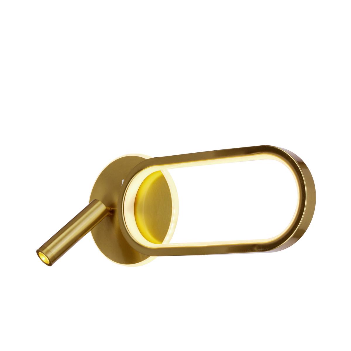 Led-wandleuchte 22-35684 Monet - Goldfarben/Weiß, KONVENTIONELL, Kunststoff/Metall (35/6.5/15cm)