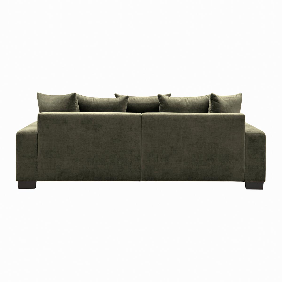 Velká pohovka MATTEO, olivově zelená tkanina LEGACY - černá/olivově zelená, Moderní, dřevo (246/93/124cm)