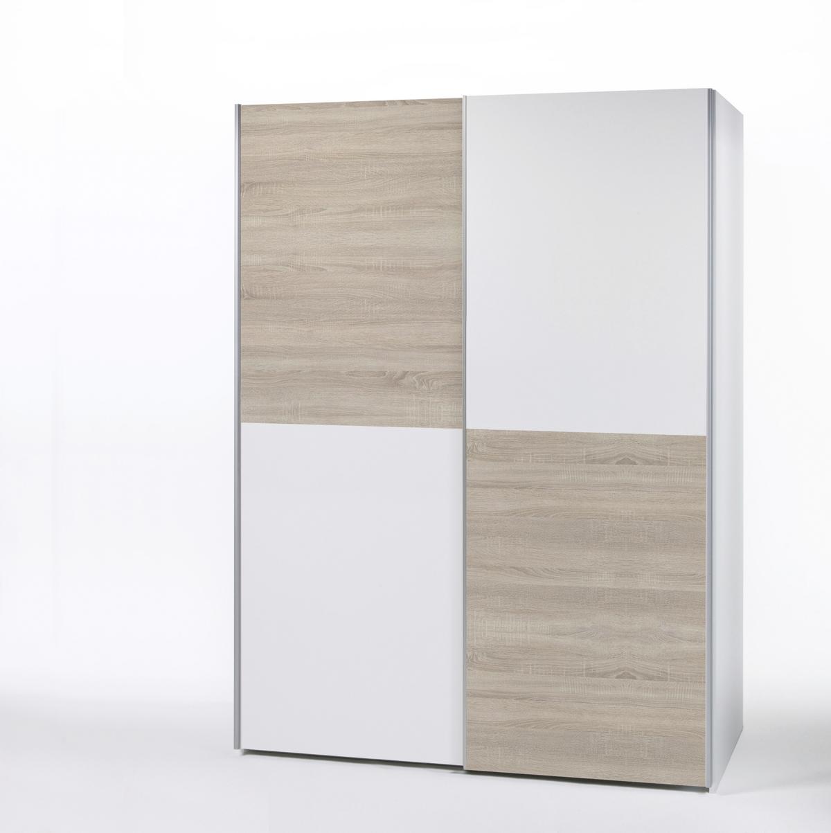 Schwebetürenschrank 170cm Time, Weiß/Sonoma Eiche - Eichefarben/Weiß, Design, Holzwerkstoff (170/195/57,5cm) - P & B