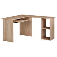 Psací stůl s úložním prostorem Wohnling - Sonoma dub, Moderní, kompozitní dřevo (120/140/75,5cm) - MID.YOU