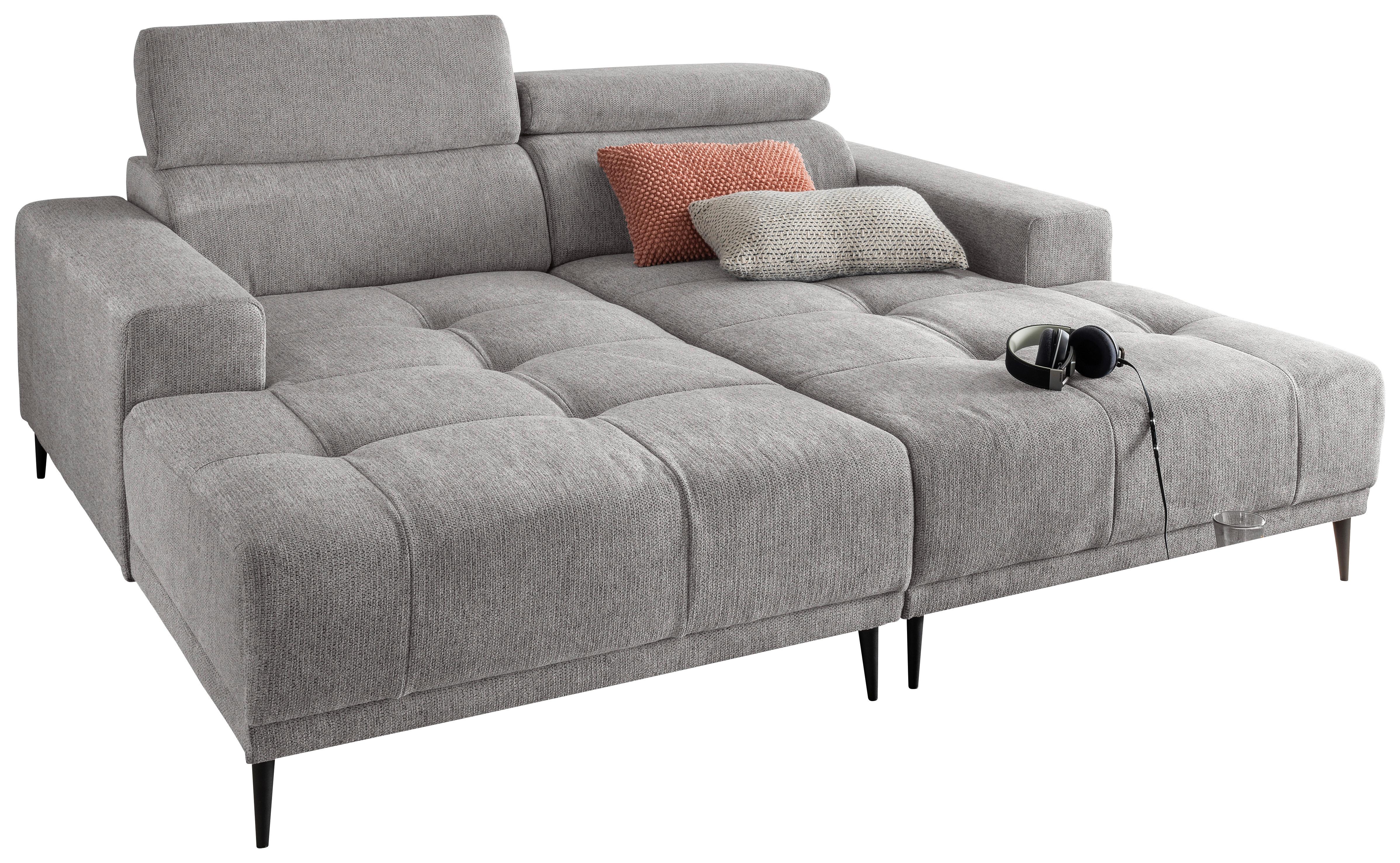 Ecksofa Intera, Grau S: 200x188 Cm - Schwarz/Grau, KONVENTIONELL, Textil (200/188cm) - Livetastic