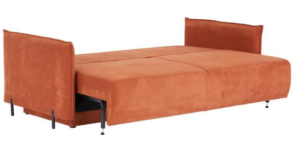 Schlafsofa Giulia - Rostfarben/Schwarz, MODERN, Textil (217/75-95/112cm) - Luca Bessoni