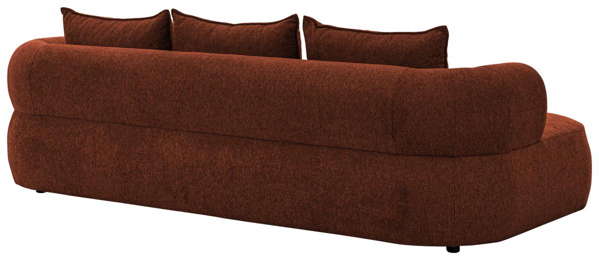 Bigsofa Ferro Rostfarben B: 240 Cm - Rostfarben/Schwarz, Design, Textil (240/76/122cm) - Livetastic