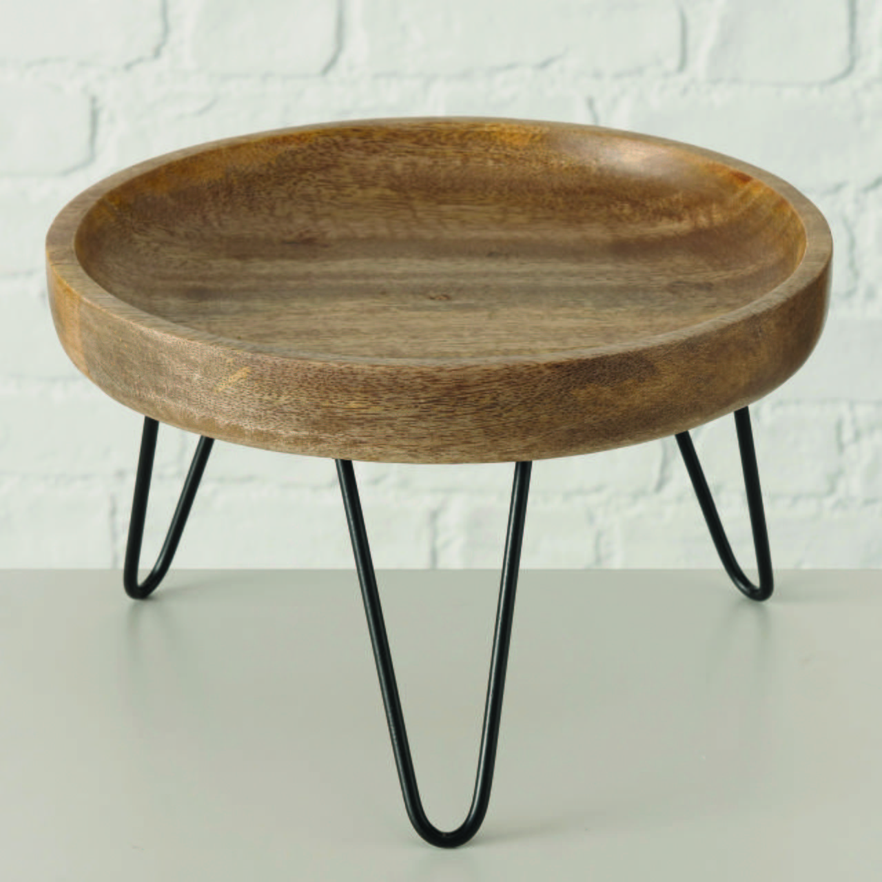 Dekorační Miska Ikora - černá/hnědá, Moderní, dřevo (16/25cm) - Premium Living