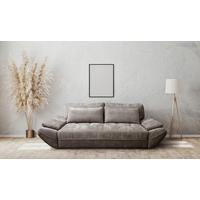 Schlafsofa Elma Taupe B: 280cm - Taupe/Schwarz, KONVENTIONELL, Holz/Holzwerkstoff (280/73-93/107cm) - MID.YOU