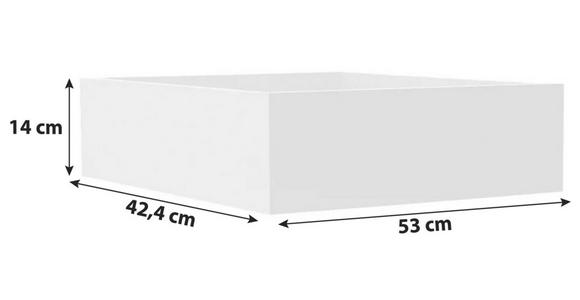 Schubkasteneinsatz Unit B: 42,4 cm, Weiß, 1 Lade - Weiß, MODERN, Holzwerkstoff (42,4cm) - Ondega