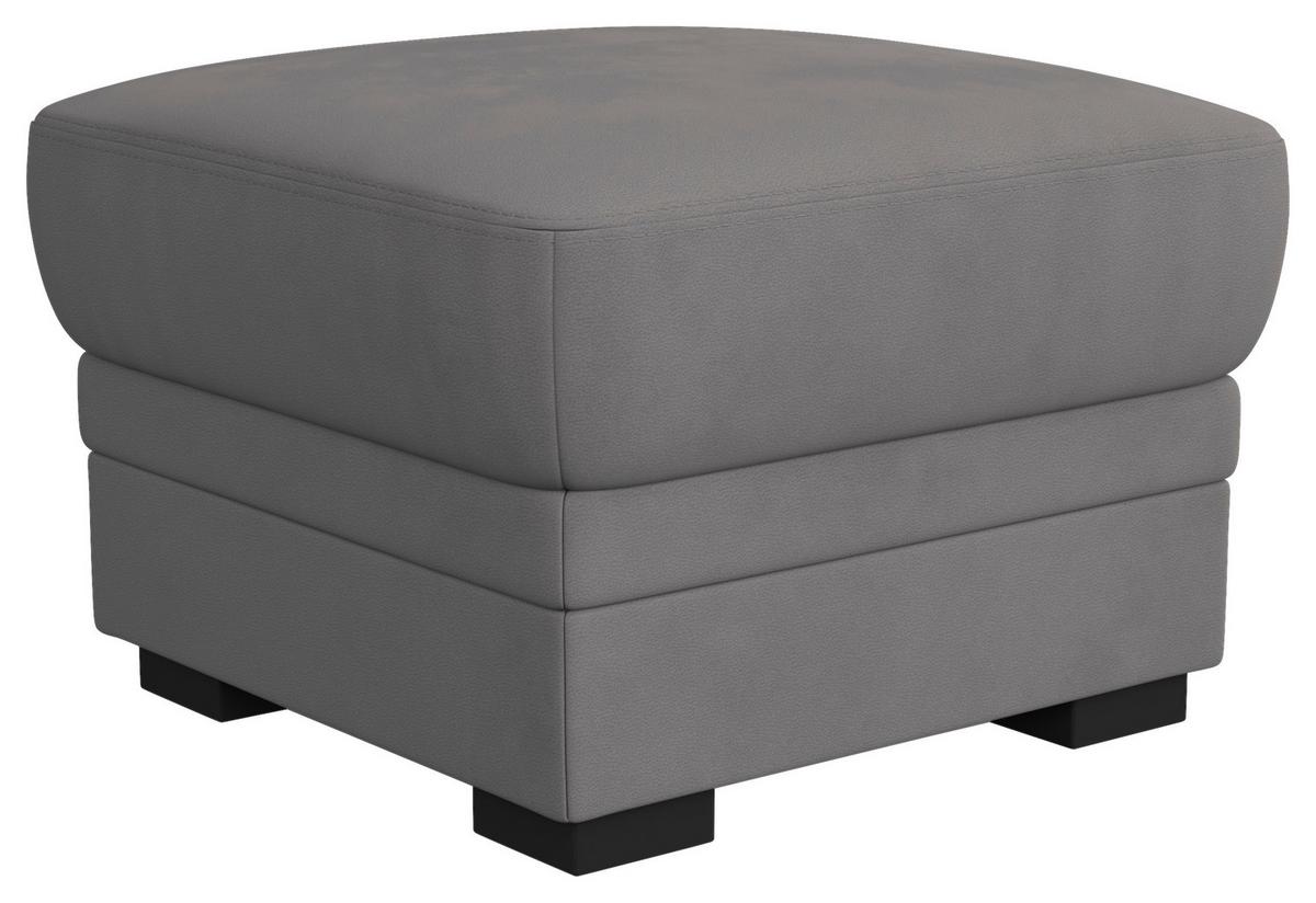 Hocker Marcus - Hellgrau/Schwarz, Basics, Textil (68/45/68cm) - MID.YOU