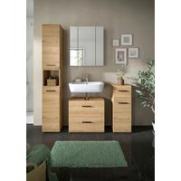 Badezimmer Ice Eiche Artisan Dekor B: 120cm - Schwarz/Eiche Artisan, Basics, Holzwerkstoff (120cm) - MID.YOU