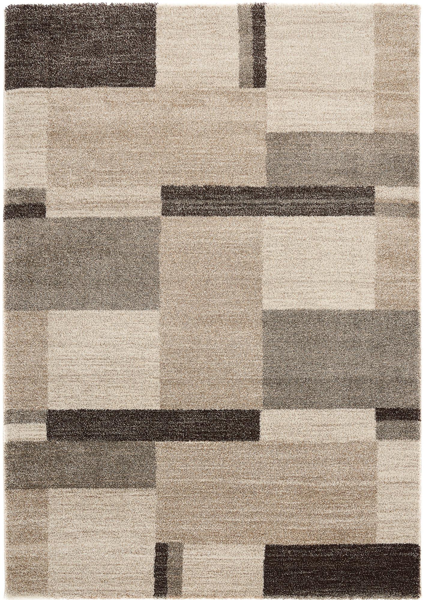 Webteppich Palazzo Bloc Braun/Beige 140x200 cm - Beige/Braun, KONVENTIONELL, Textil (140/200cm) - Novel