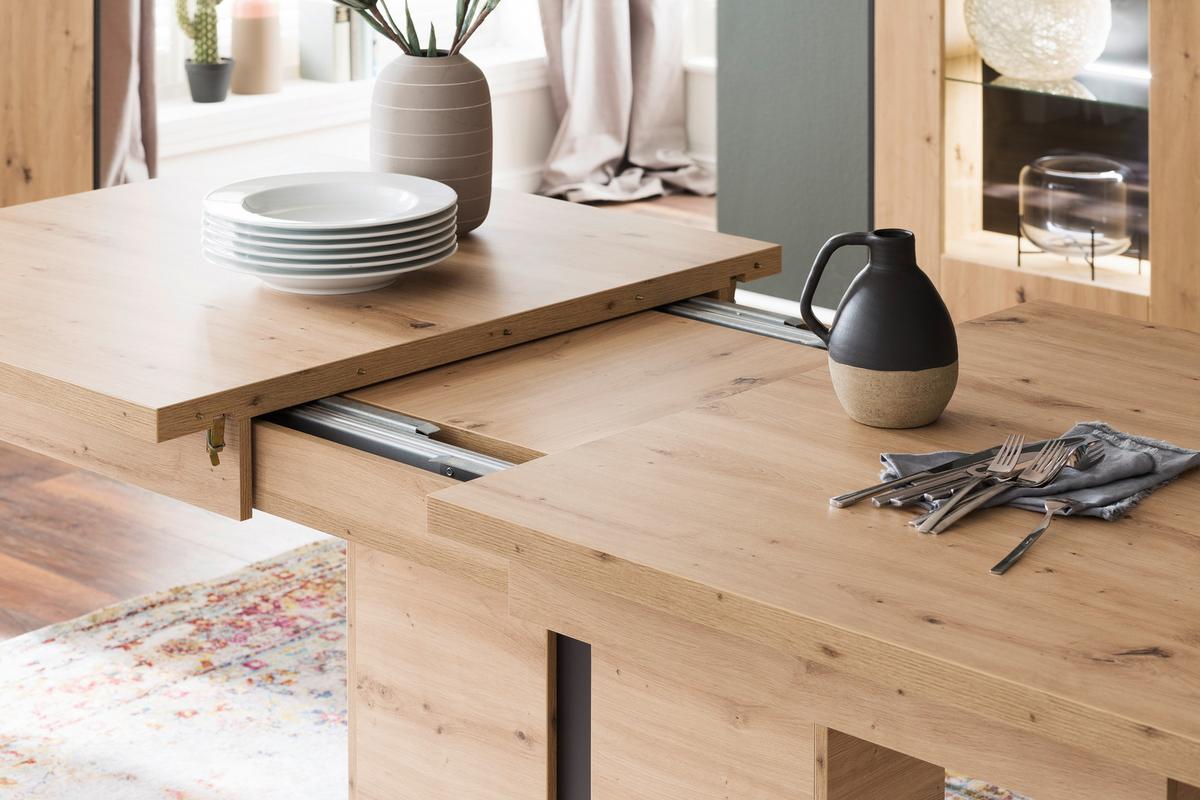 Esstisch ausziehbar Buenos Aires 180-280x100 cm - Eichefarben/Anthrazit, Design, Holzwerkstoff (180-280/100/77cm) - MID.YOU