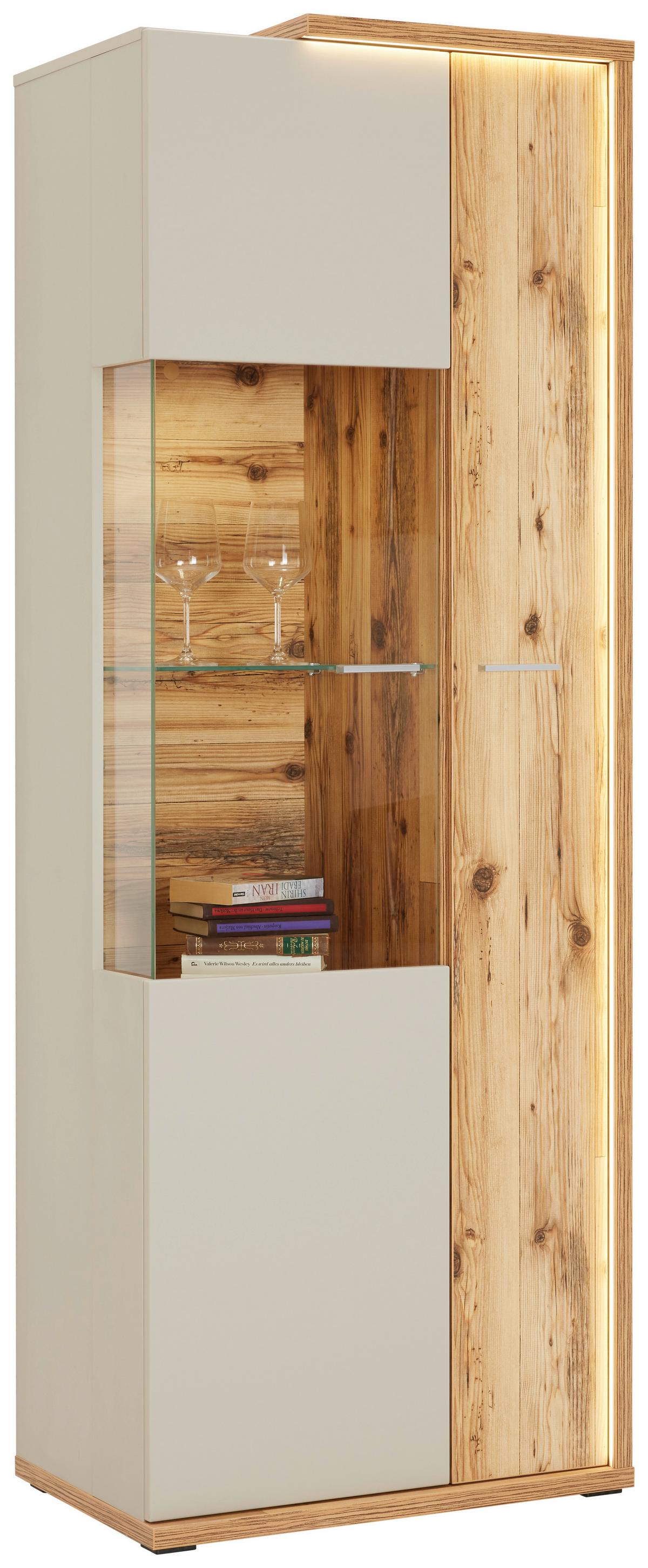 VITRÍNA AMBIENTE - Moderní, kompozitní dřevo/plast (73,5/199,1/43,6cm)