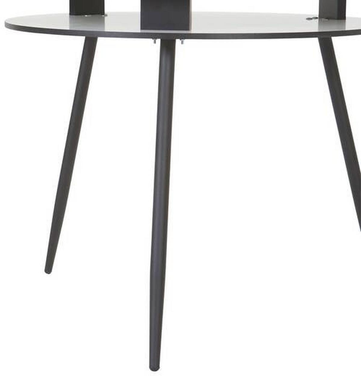 Esstisch Rund Ostinato 90x77 cm Schwarz/Weiß - Schwarz/Weiß, Basics, Holzwerkstoff/Metall (90/90/77cm) - P & B