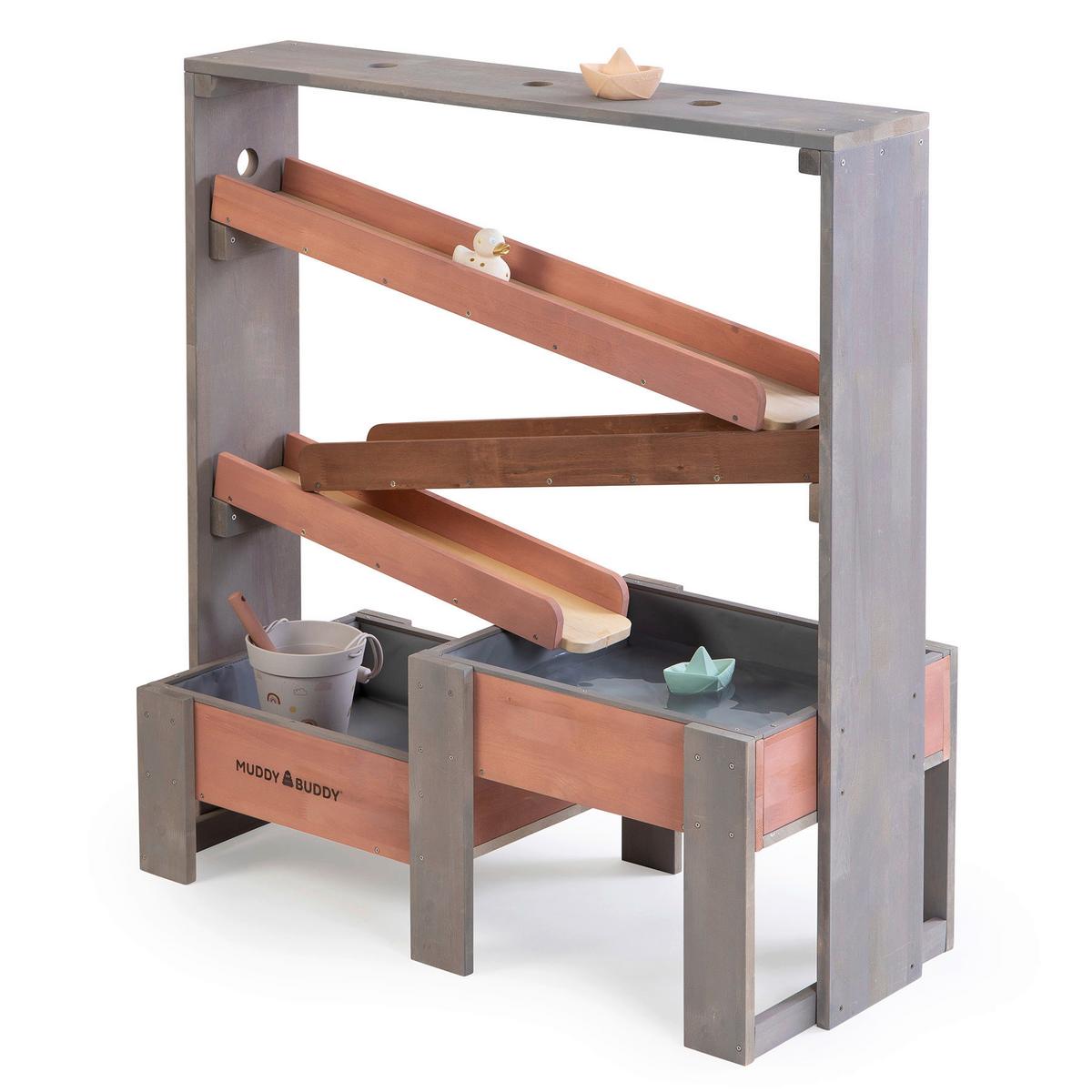 Wasserhahn Aqua Tower Holz, Lxbxh: 100x44x105 Cm - Altrosa/Grau, Basics, Holz (100/44/105cm) - MUDDY BUDDY