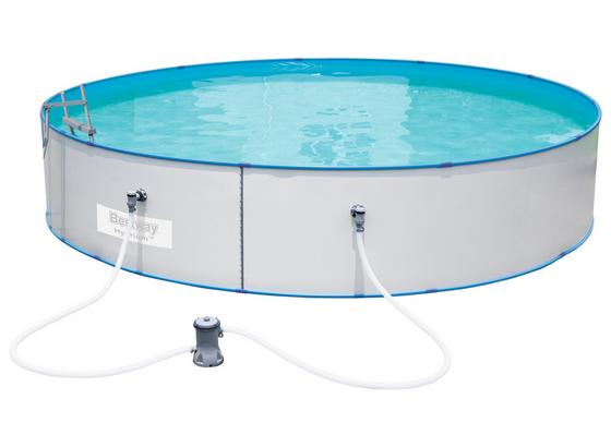 Stahlwandpool Set Hydrium Splasher Ø 460 X H 90 cm - Blau/Weiß, MODERN, Kunststoff/Metall (460/90cm) - Bestway Stahlwandpool Set Hydrium Splasher Ø 460 X H 90 cm - Blau/Weiß, MODERN, Kunststoff/Metall (460/90cm) - Bestway