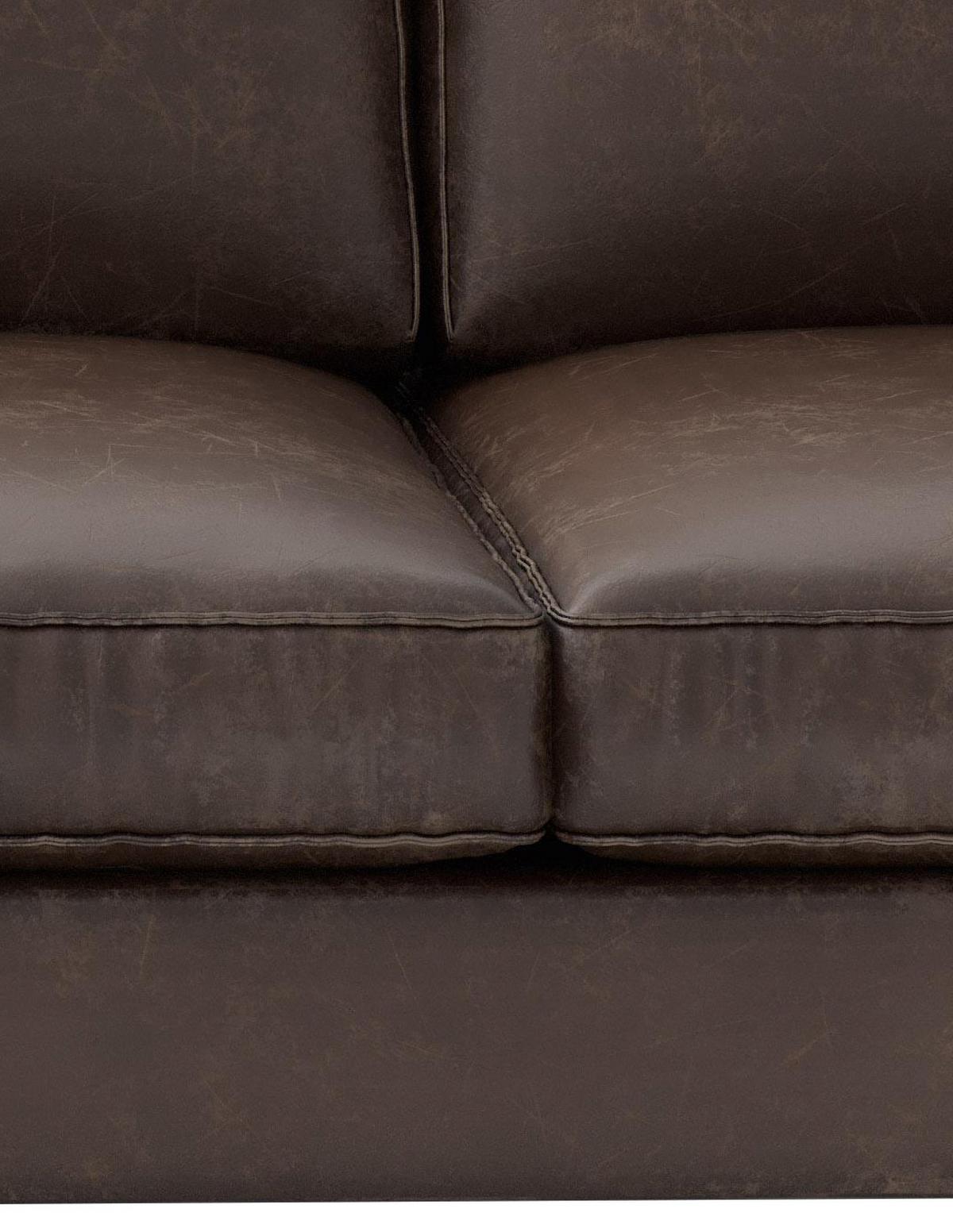 Ecksofa Packo Kastanienfarben S: 160x265 cm - Kastanienfarben/Schwarz, Design, Textil (160/265cm) - Livetastic
