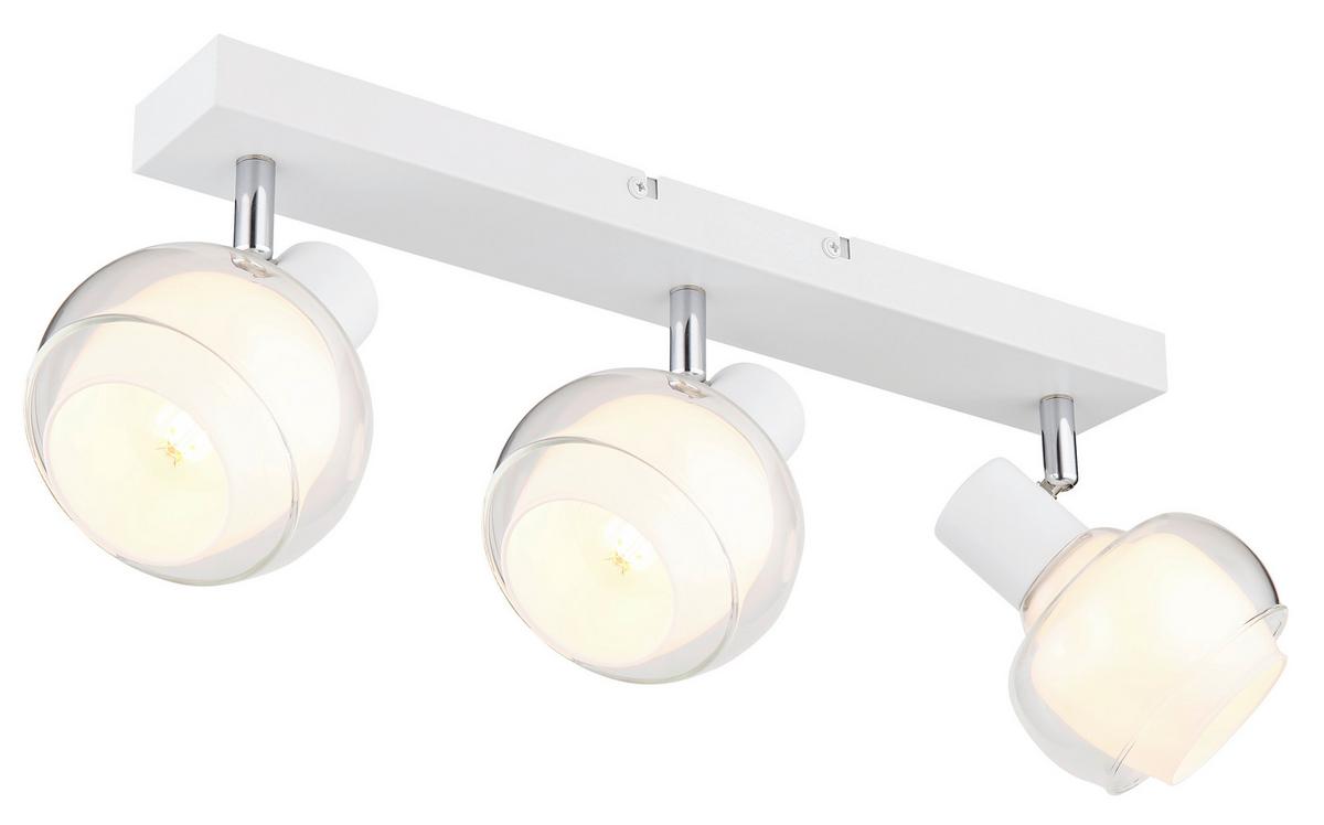 Strahler 54309-3w - Klar/Chromfarben, Design, Glas/Metall (41/10,5/13,5cm) - Globo