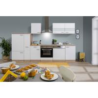 Küchenzeile ohne Geräte B: 310 cm Weiß/Eiche Dekor, Modern - Eichefarben/Weiß, Basics, Holzwerkstoff (310/200/60cm) - Respekta