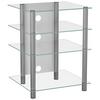 Phonotisch Bilus B: 59 Cm Silberfarben, Glas - Klar/Silberfarben, KONVENTIONELL, Glas/Metall (54/70/47cm) - MID.YOU