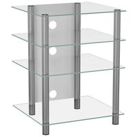 Phonotisch Bilus B: 59 Cm Silberfarben, Glas - Klar/Silberfarben, KONVENTIONELL, Glas/Metall (54/70/47cm) - MID.YOU