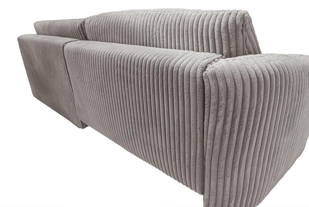 Ecksofa Lush, Taupe Schenkel: 284x161 cm - Taupe/Silberfarben, Design, Textil (284/161cm) - Livetastic