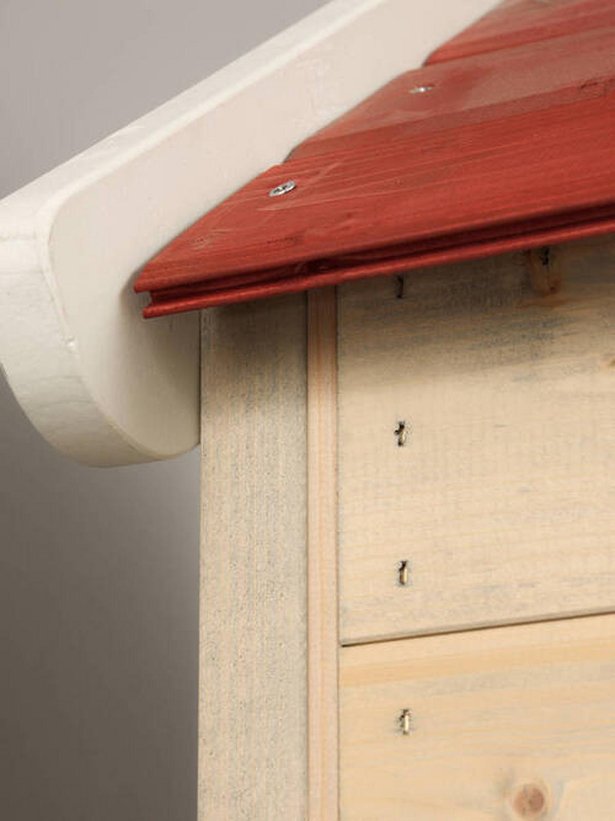 Spielhaus Krokodil Naturfarben/Rot, B: 155 cm - Rot/Naturfarben, KONVENTIONELL, Holz (155/168/120cm)