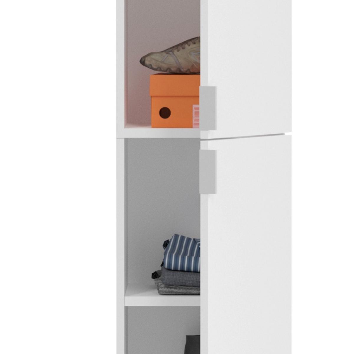 VÍCEÚČELOVÁ SKŘÍŇ PROJEKT X - bílá/černá, Moderní, kov/kompozitní dřevo (32,5/193/37cm) - MID.YOU