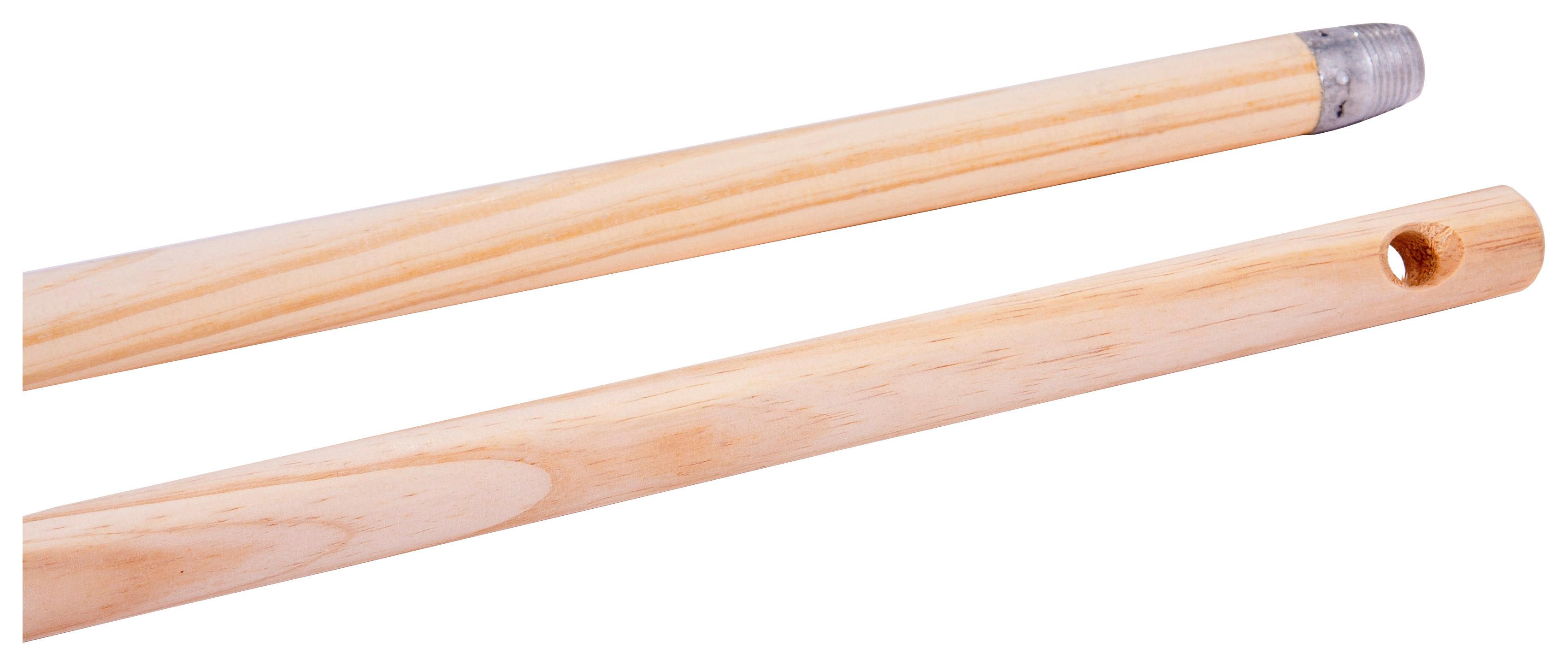 Besenstiel Holz L: 130 cm Naturfarben mit Schraubgewinde - Naturfarben, KONVENTIONELL, Holz (130cm)