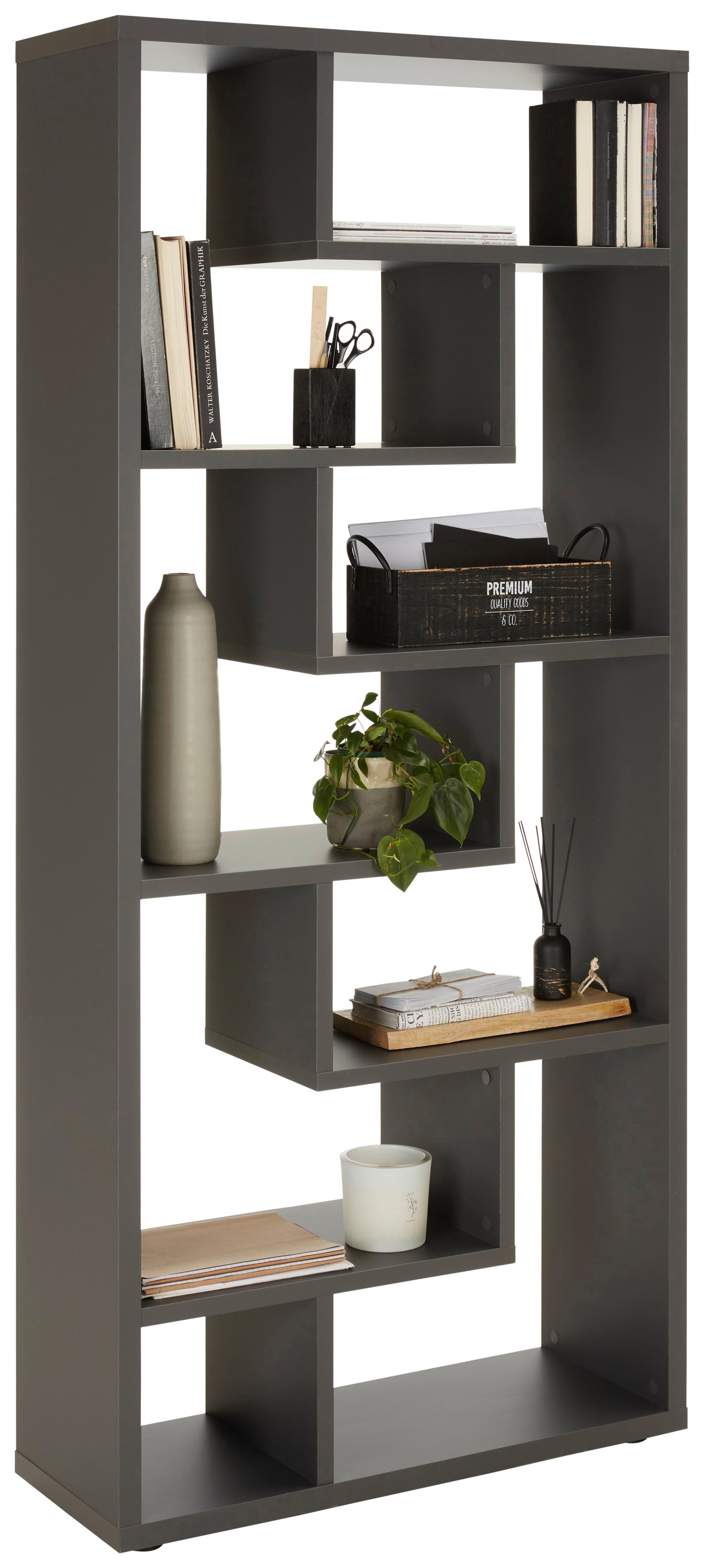 Vysoká deliaca stena Bounty, antracitová - čierna/antracitová, Modern, kompozitné drevo/plast (90/199/33cm) - Premium Living