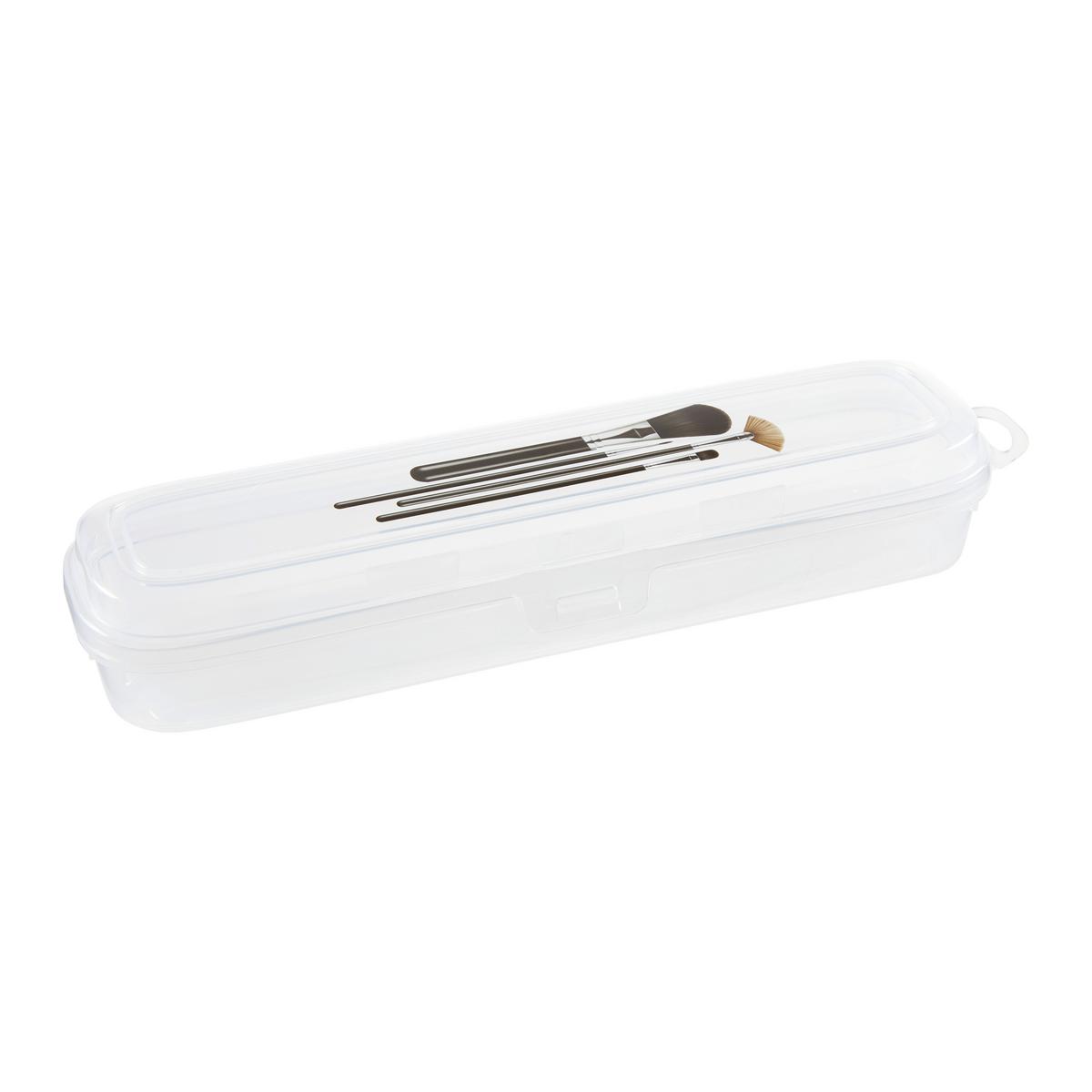 Aufbewahrungsbox Mia - Transparent, KONVENTIONELL, Kunststoff (6/23,5/4,5cm) - Ondega