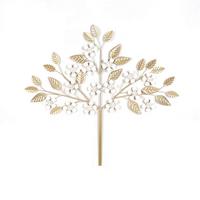 Wanddeko Atlas - Goldfarben/Weiß, KONVENTIONELL, Metall (100/92cm) - Luca Bessoni