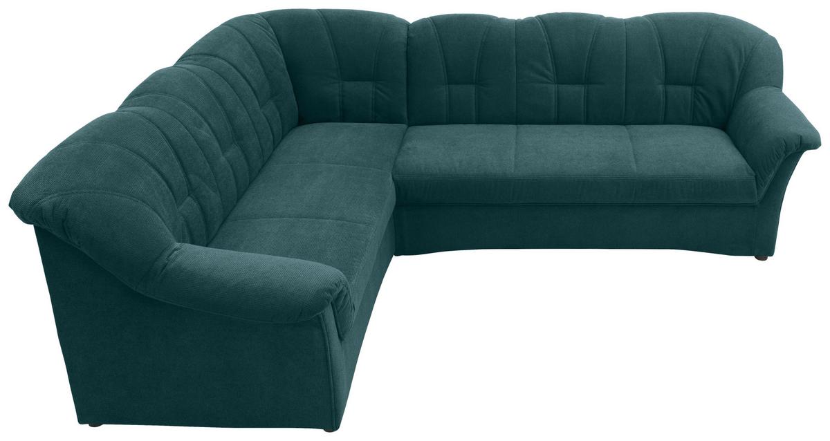 Ecksofa Papenburg Petrol - Petrol/Schwarz, KONVENTIONELL, Textil (192/243cm) - MID.YOU