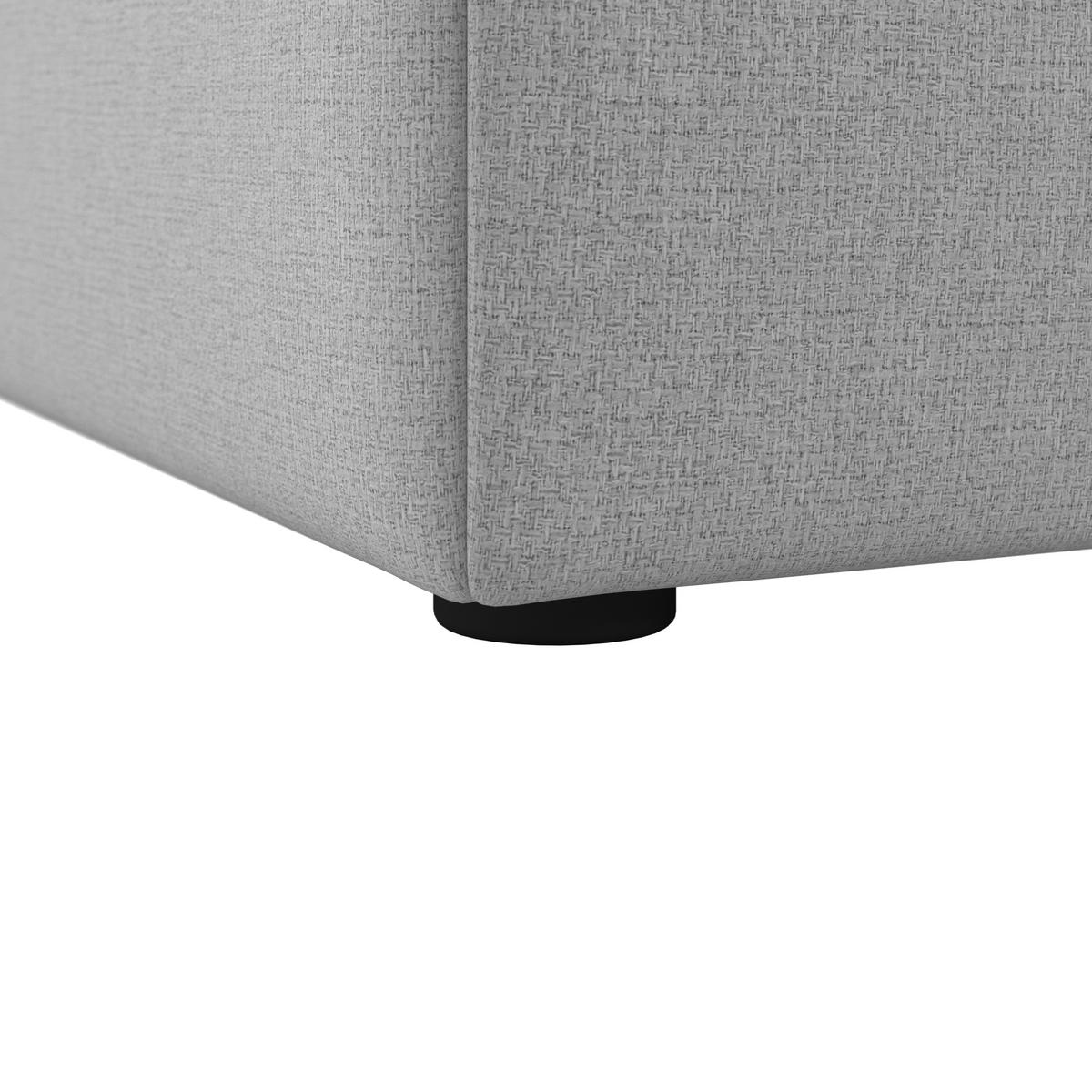 Boxspringová postel MARCO 160x200, světle šedá - černá/světle šedá, Moderní, dřevo/textil (160/200cm) - Bessagi