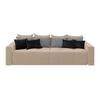 Big Sofa mit Schlaffunktion Hanna B: 280 cm Beige - Beige/Schwarz, MODERN, Textil (280/87/145cm)