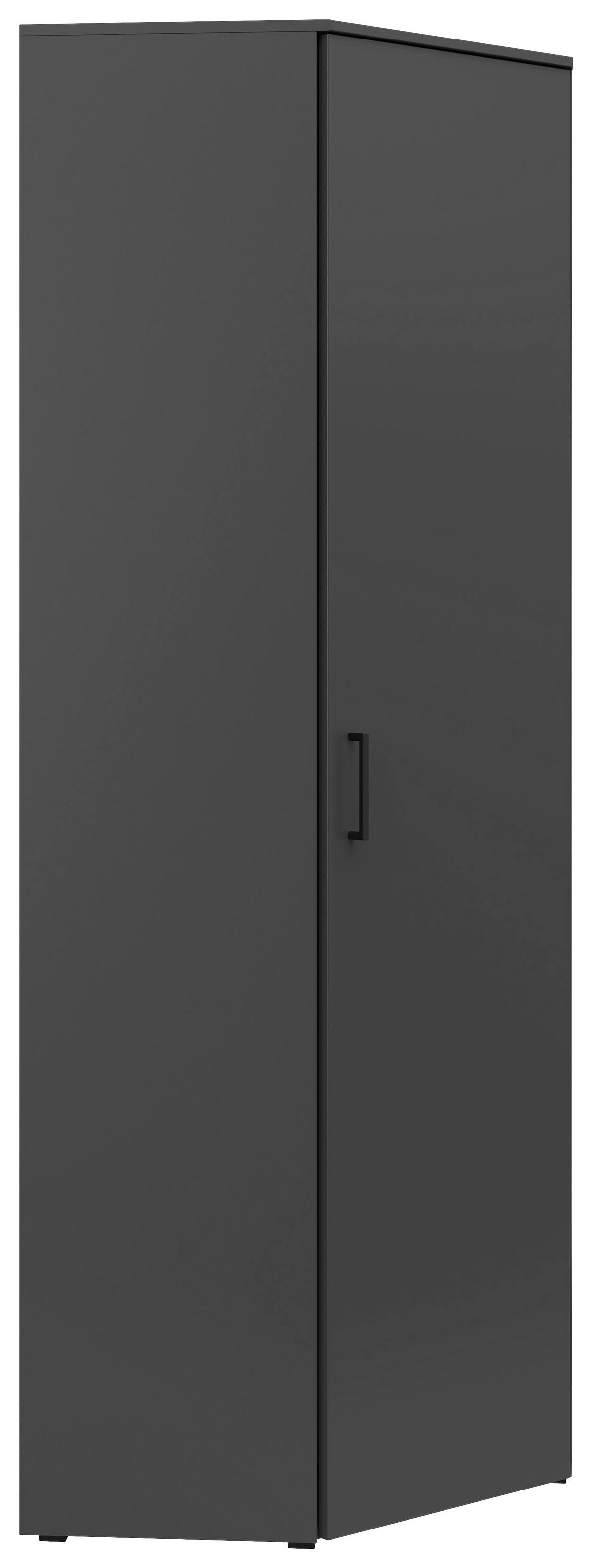 Rohová skříň CABINET š: 101 cm - černá/barvy grafitu, Moderní, kompozitní dřevo/plast (71,5/71,5cm)