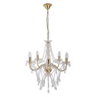 Kronleuchter 8009358 Cecilia 5er - Goldfarben, ROMANTIK / LANDHAUS, Kunststoff/Metall (52/85cm) - Näve