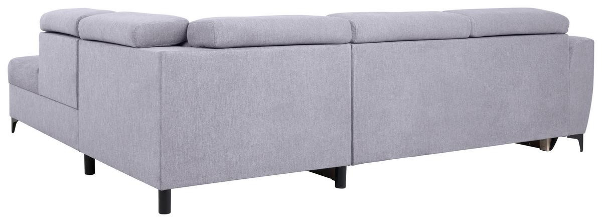 Ecksofa Lapis Grau S: 255/217 Cm - Schwarz/Grau, KONVENTIONELL, Textil (255/217cm) - MID.YOU