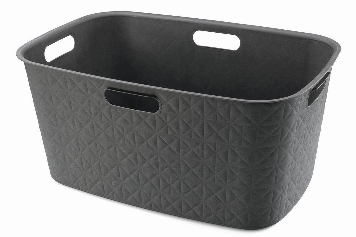 Kôš na bielizeň 46 L - tmavosivá, Basics, plast (39,7/27,4/59,4cm) - Curver