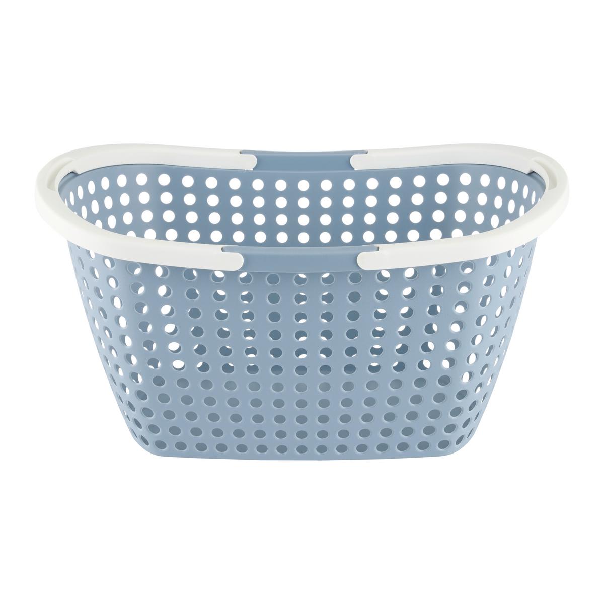 Nákupný košík ANNA - pastelová modrá, Konventionell, plast (31/22/44cm) - Mömax