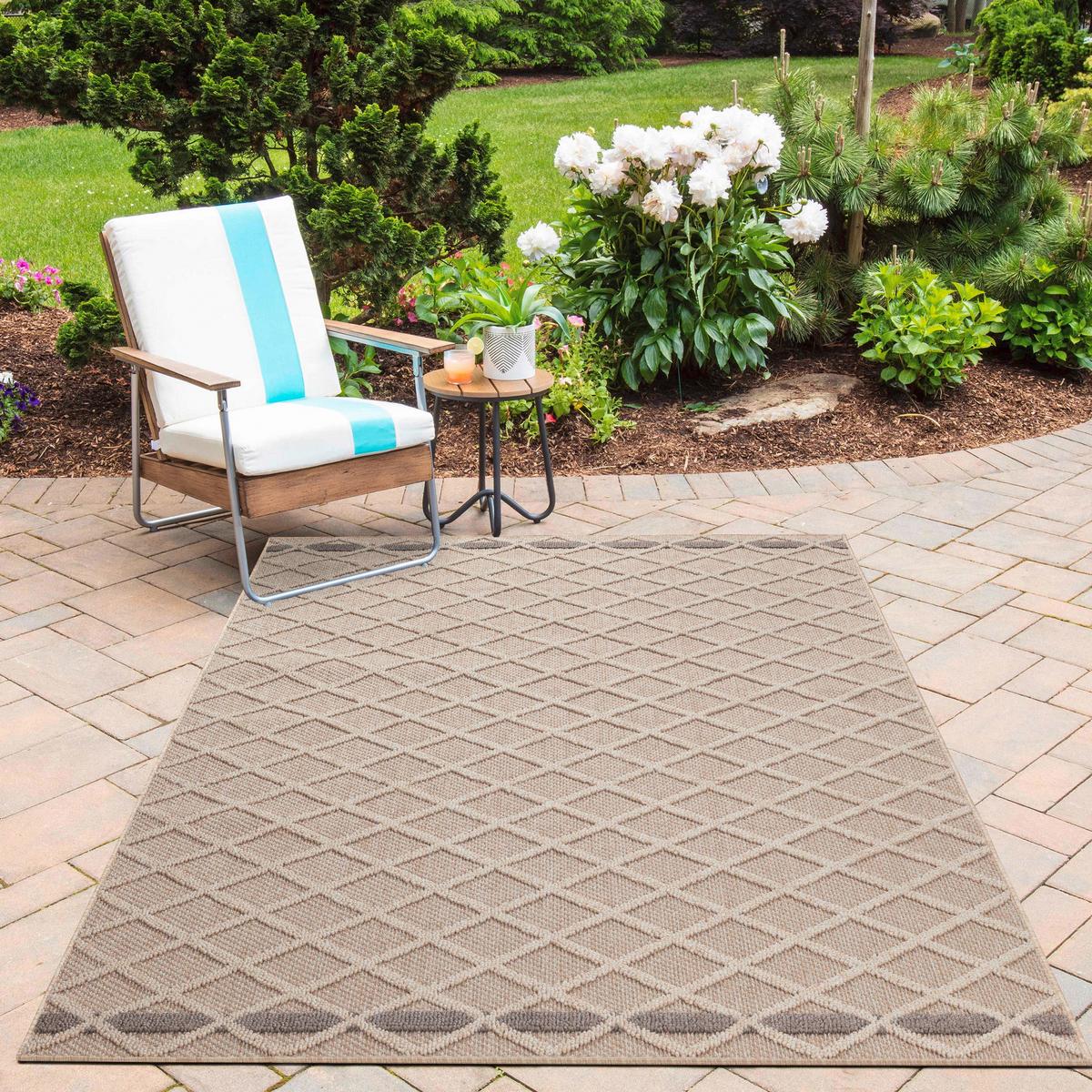 Outdoorteppich Patara - Beige, Design, Textil (200/290cm) - Novel