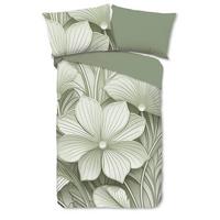WENDEBETTWÄSCHE ARTDECO GREEN - Salbeigrün/Grün, Basics, Textil (140/200cm)