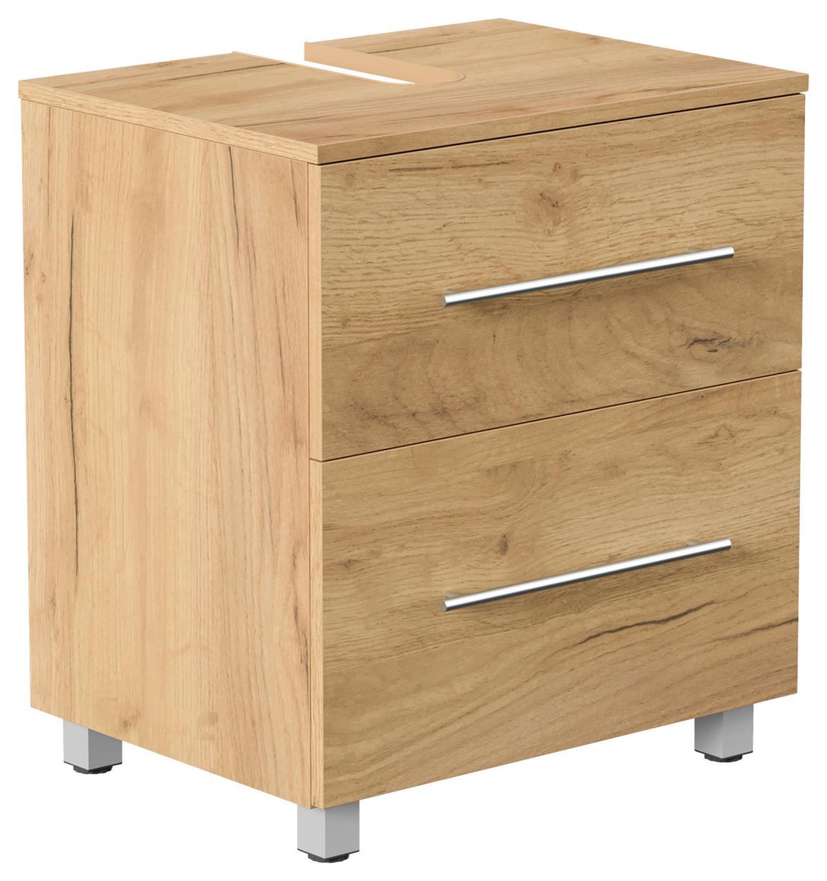 Waschbeckenunterschrank Mondial Eiche Dekor B: 55 cm - Eichefarben, MODERN, Holzwerkstoff (55/63/41,6cm) - MID.YOU