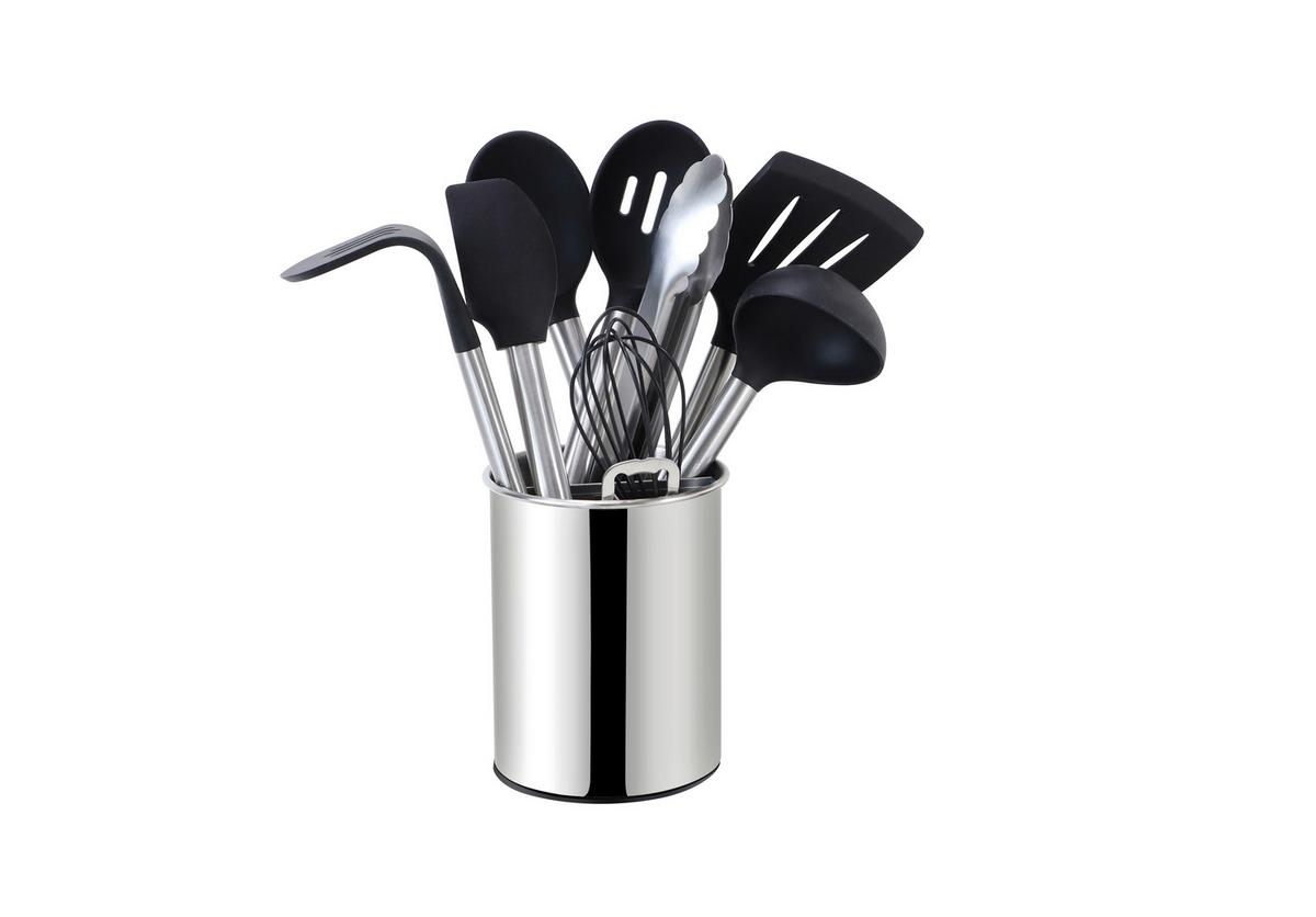 SADA KUCHYŇSKÉHO NÁČINÍ EW-KS-1003 - černá/barvy stříbra, Basics, plast (13cm) - Echtwerk